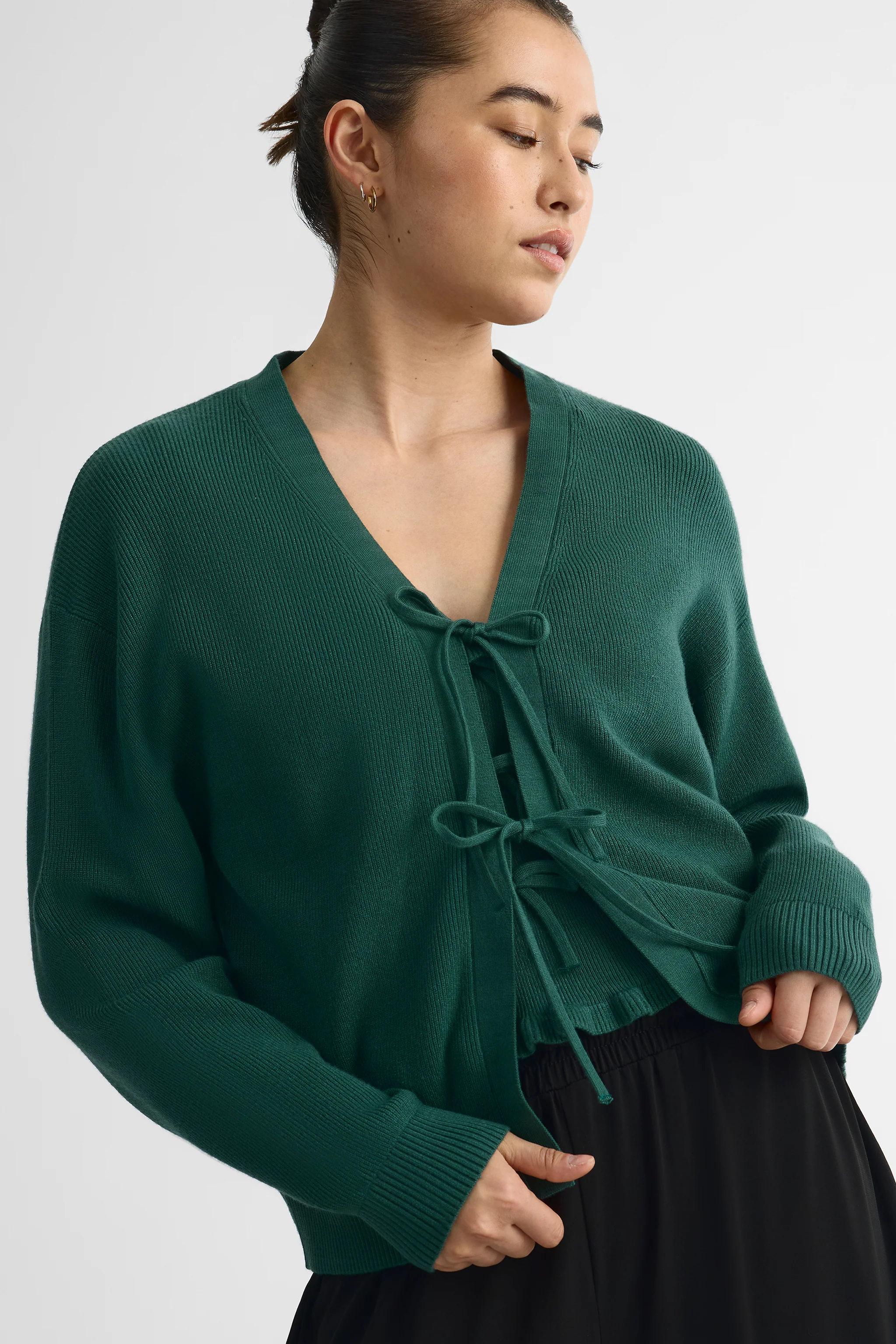 Cardigan en tricot à boucle  – Femme - Image 3